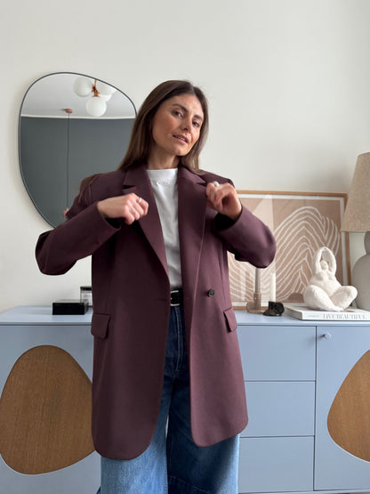 milan oversized fine wool blazer