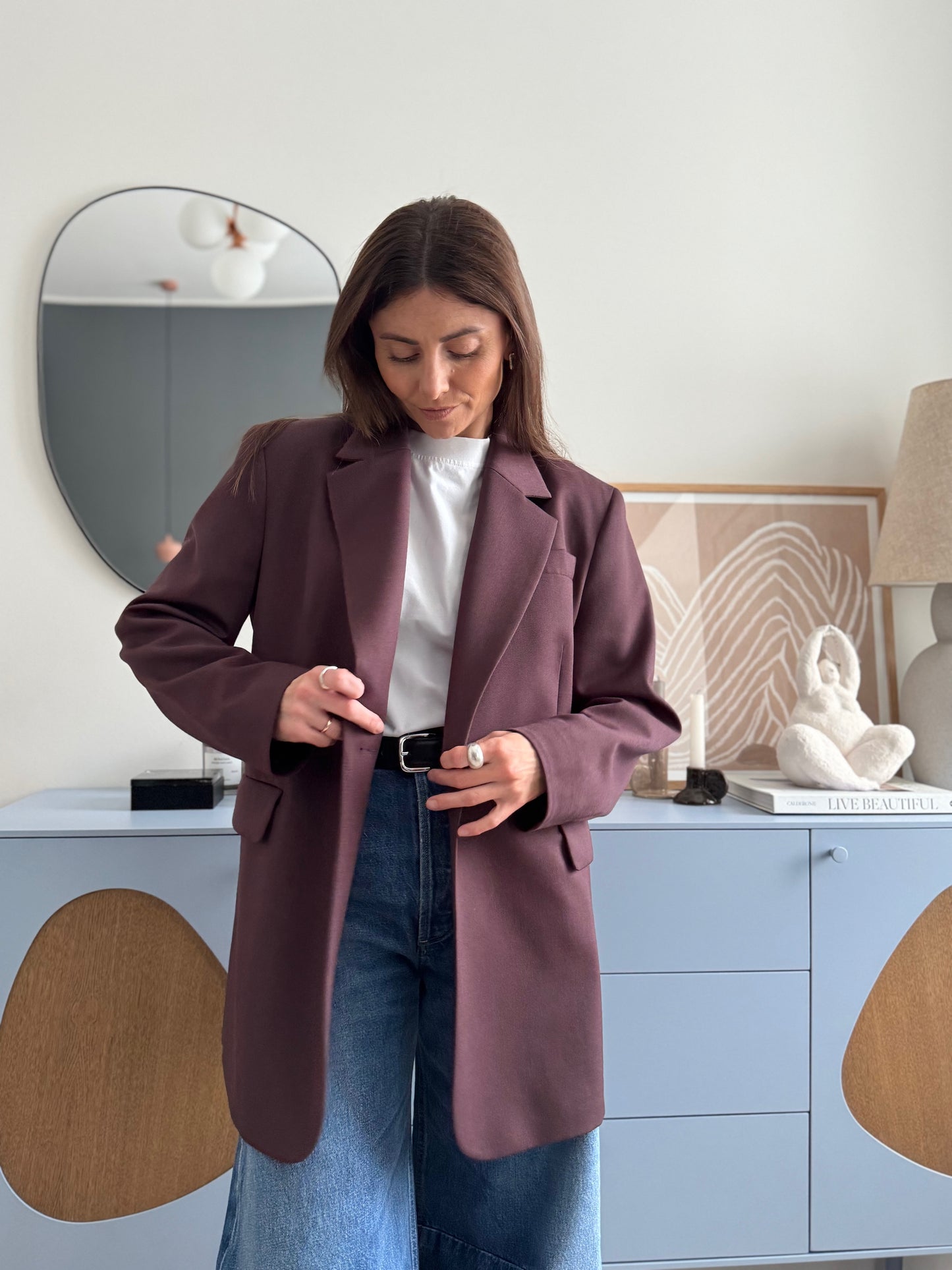 milan oversized fine wool blazer