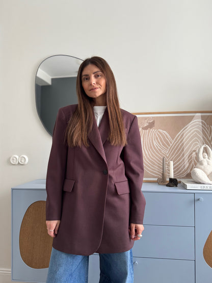 milan oversized fine wool blazer