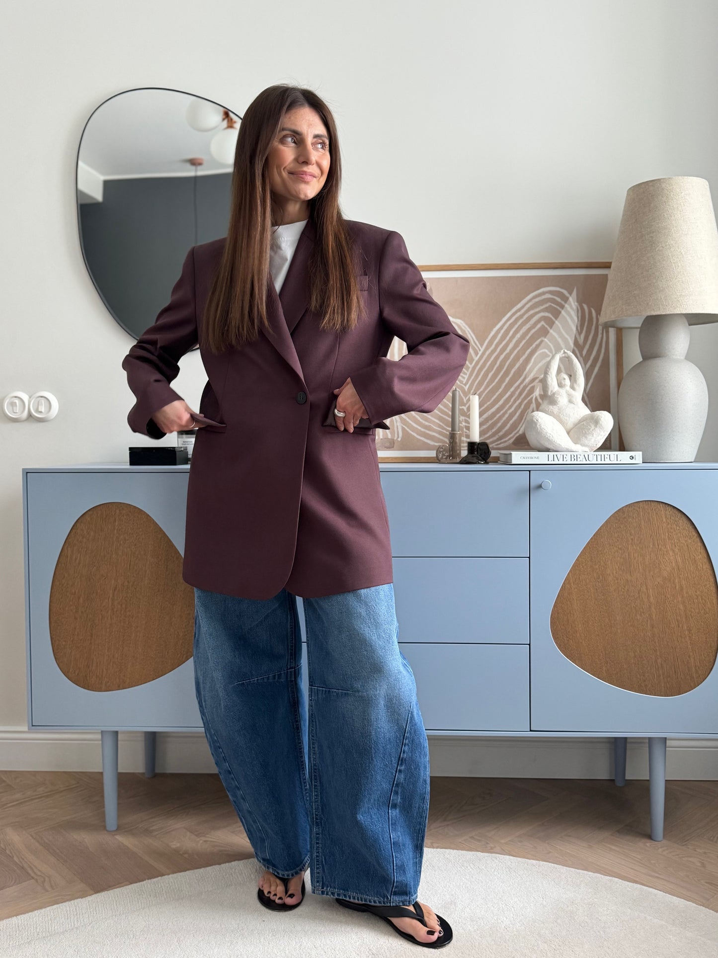 milan oversized fine wool blazer