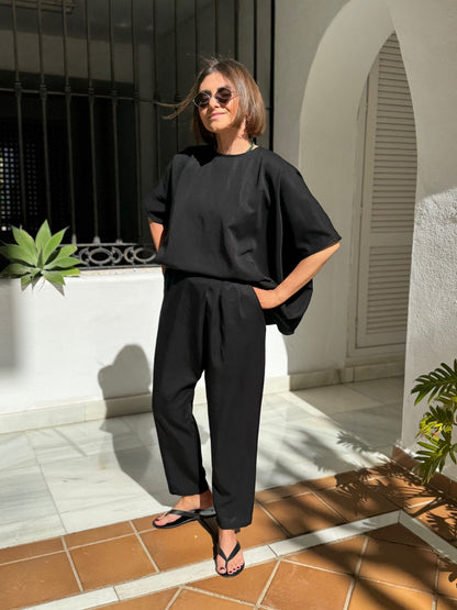nara lyocell flowy blouse