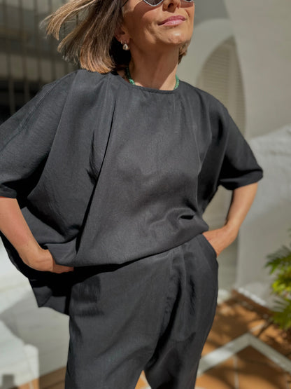 nara lyocell flowy blouse