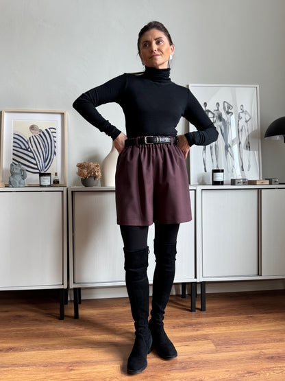 paris fine wool shorts