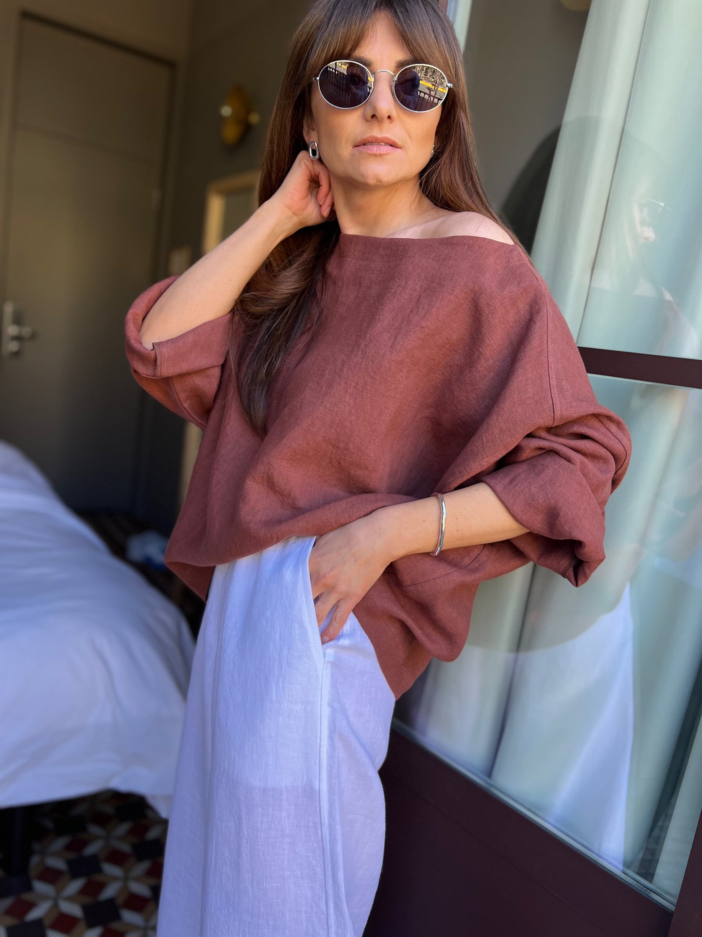 paros linen trousers