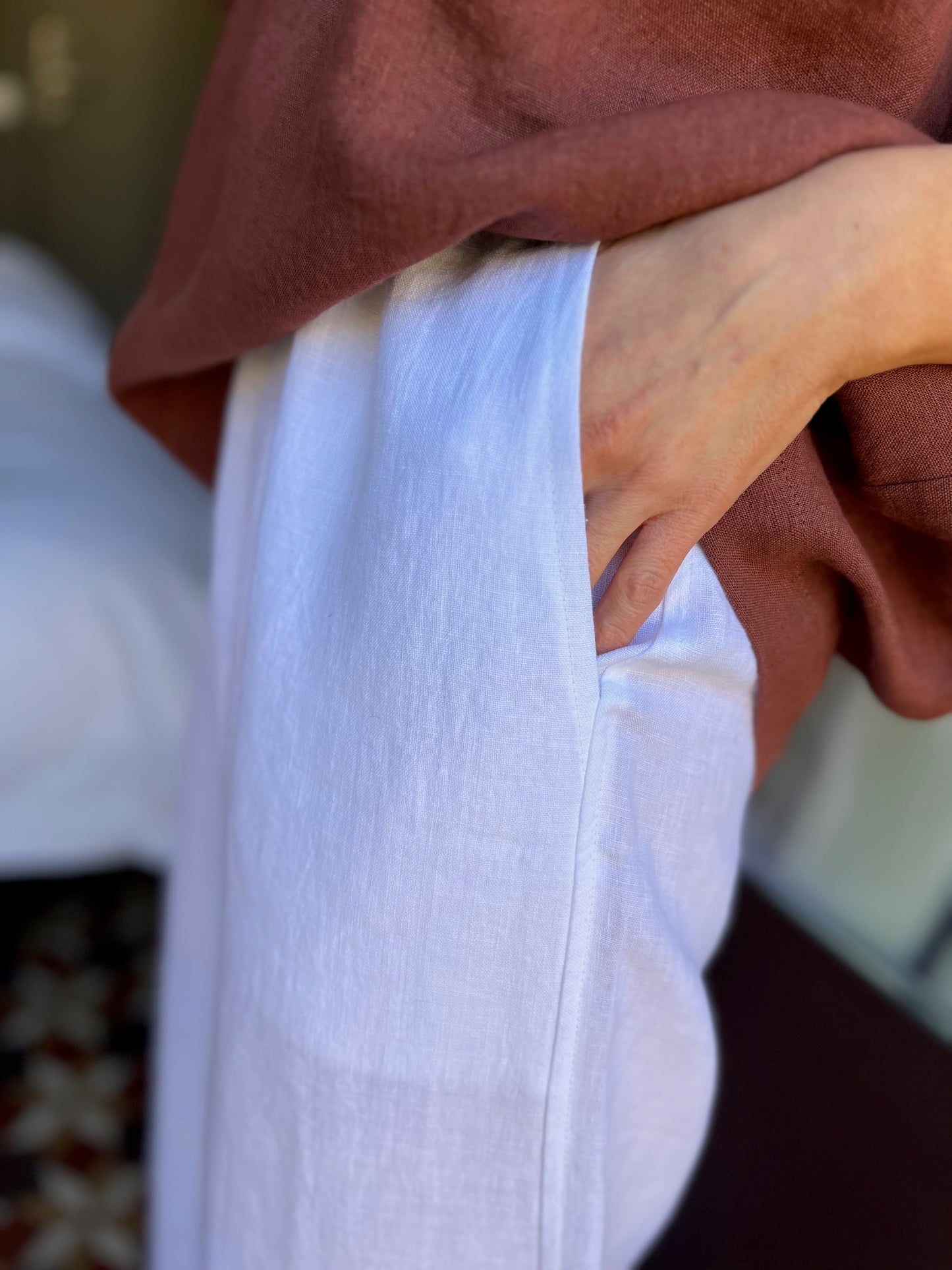 paros linen trousers