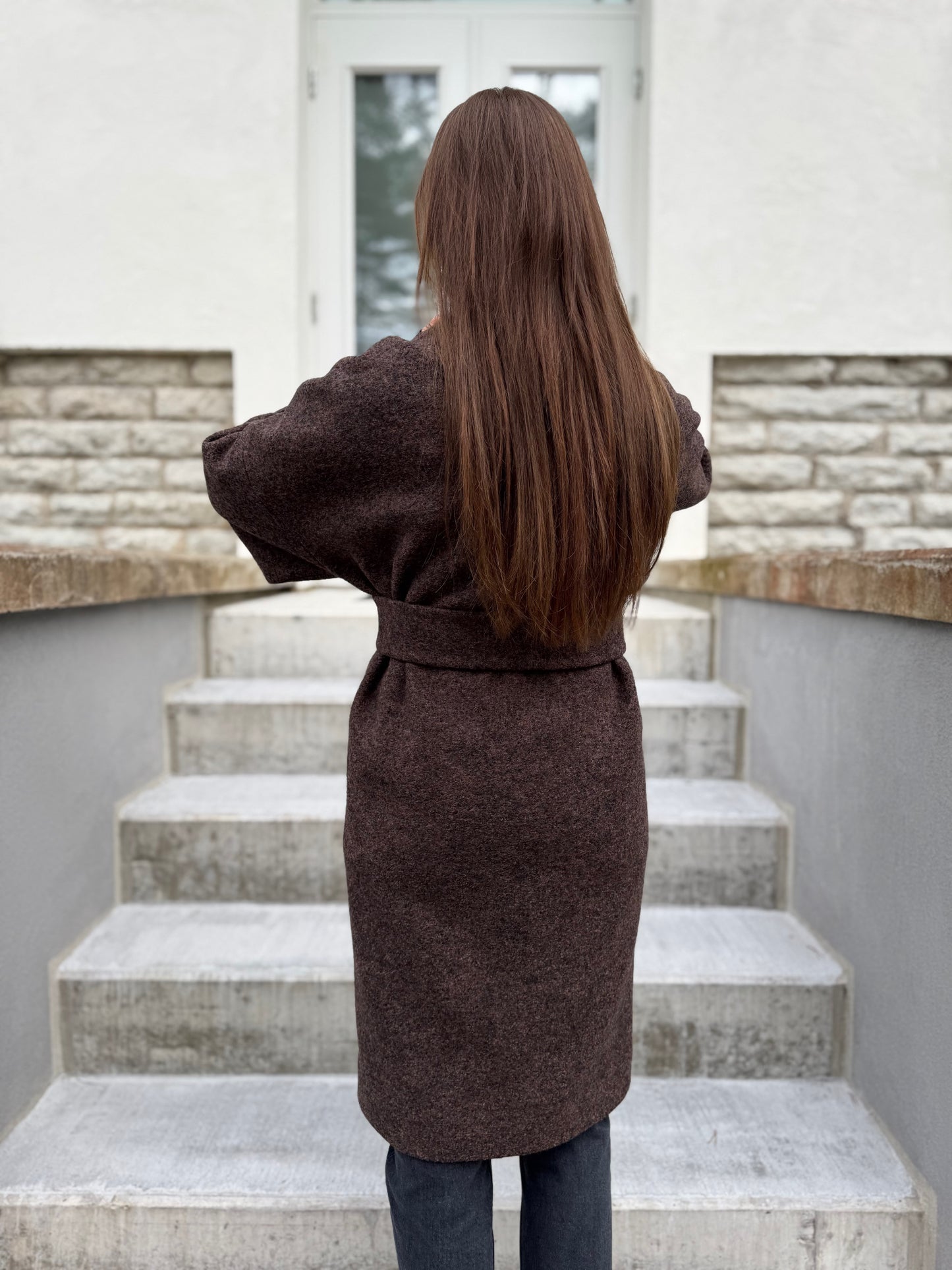 sapporo wool boucle coat