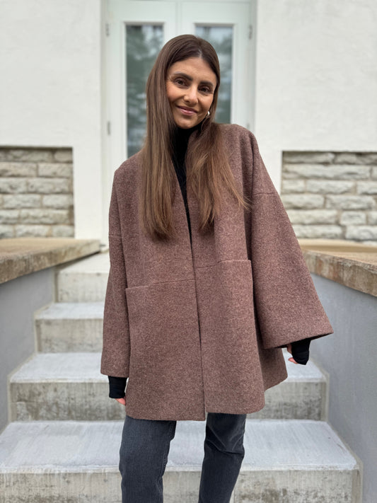 sapporo wool boucle jacket