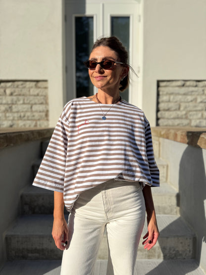 stockholm striped jersey t-shirt