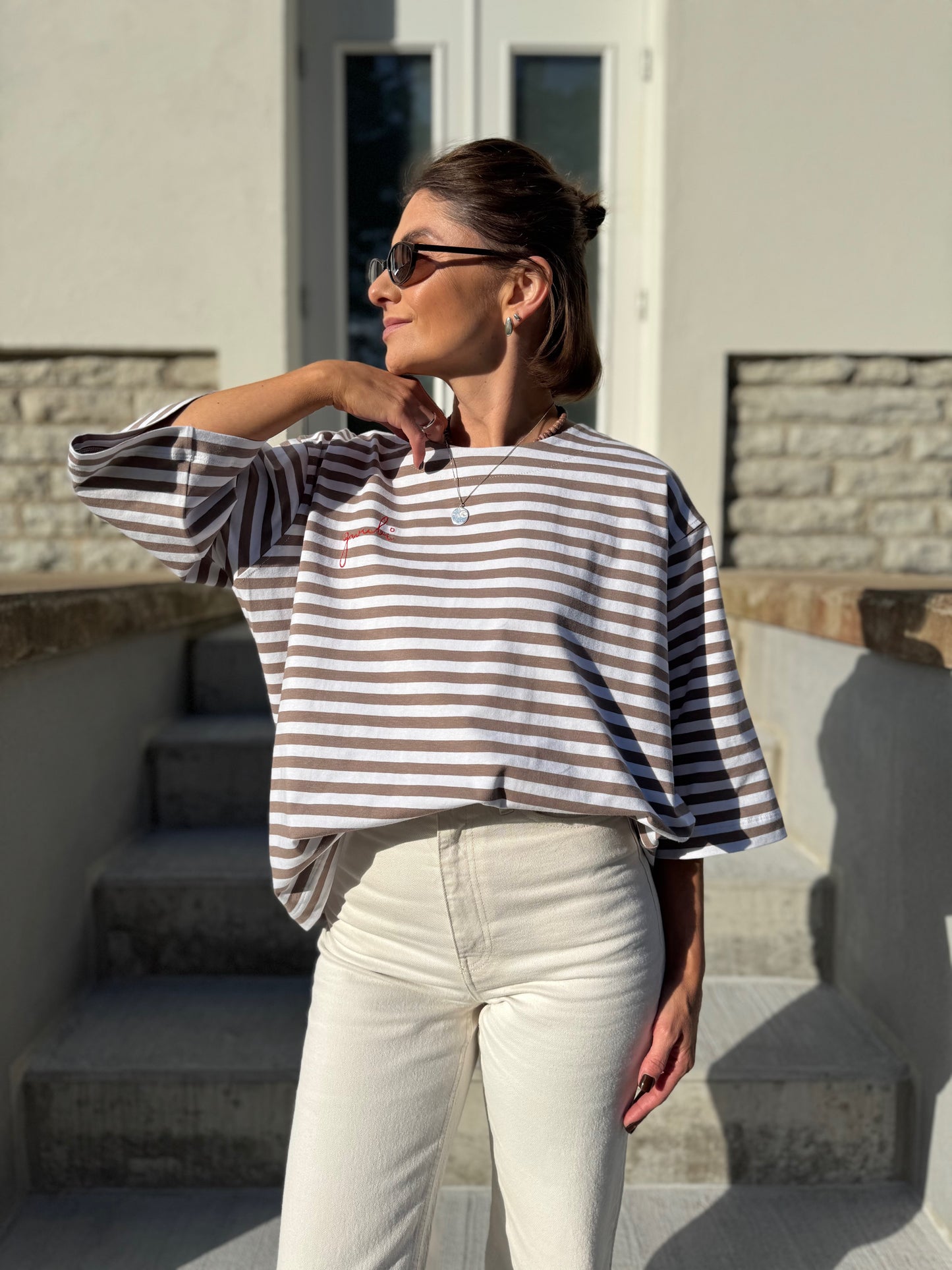 stockholm striped jersey t-shirt