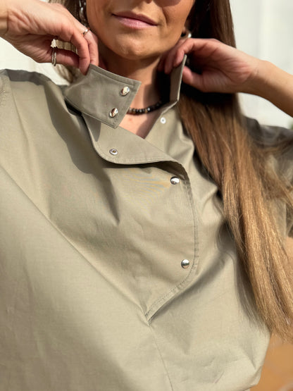 taipei poplin blouse