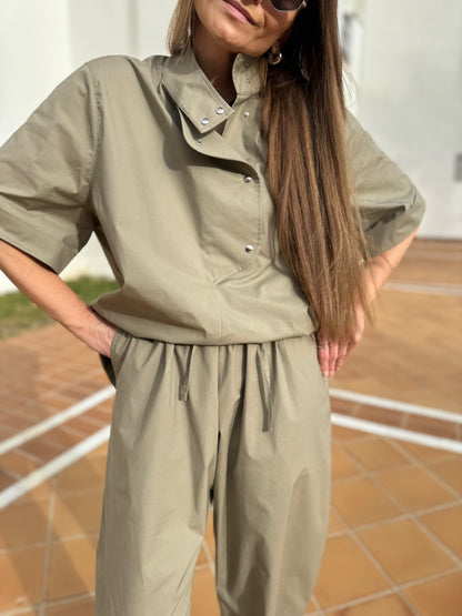 taipei poplin blouse