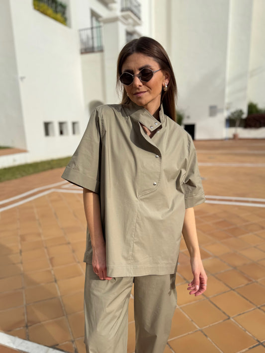 taipei poplin blouse