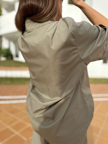 taipei poplin blouse