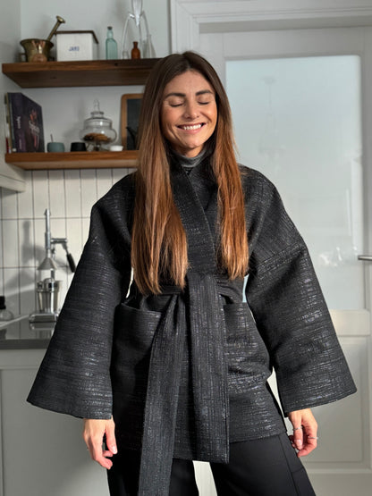 tokyo shiny boucle jacket - black 2024/2025