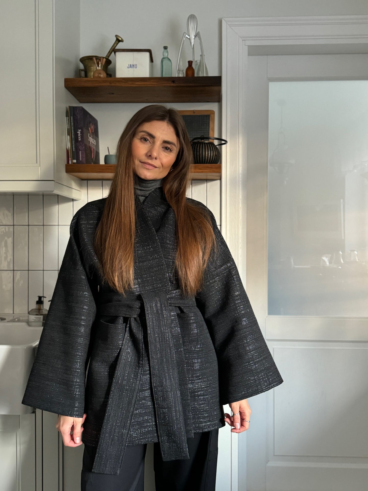 tokyo shiny boucle jacket - black 2024/2025