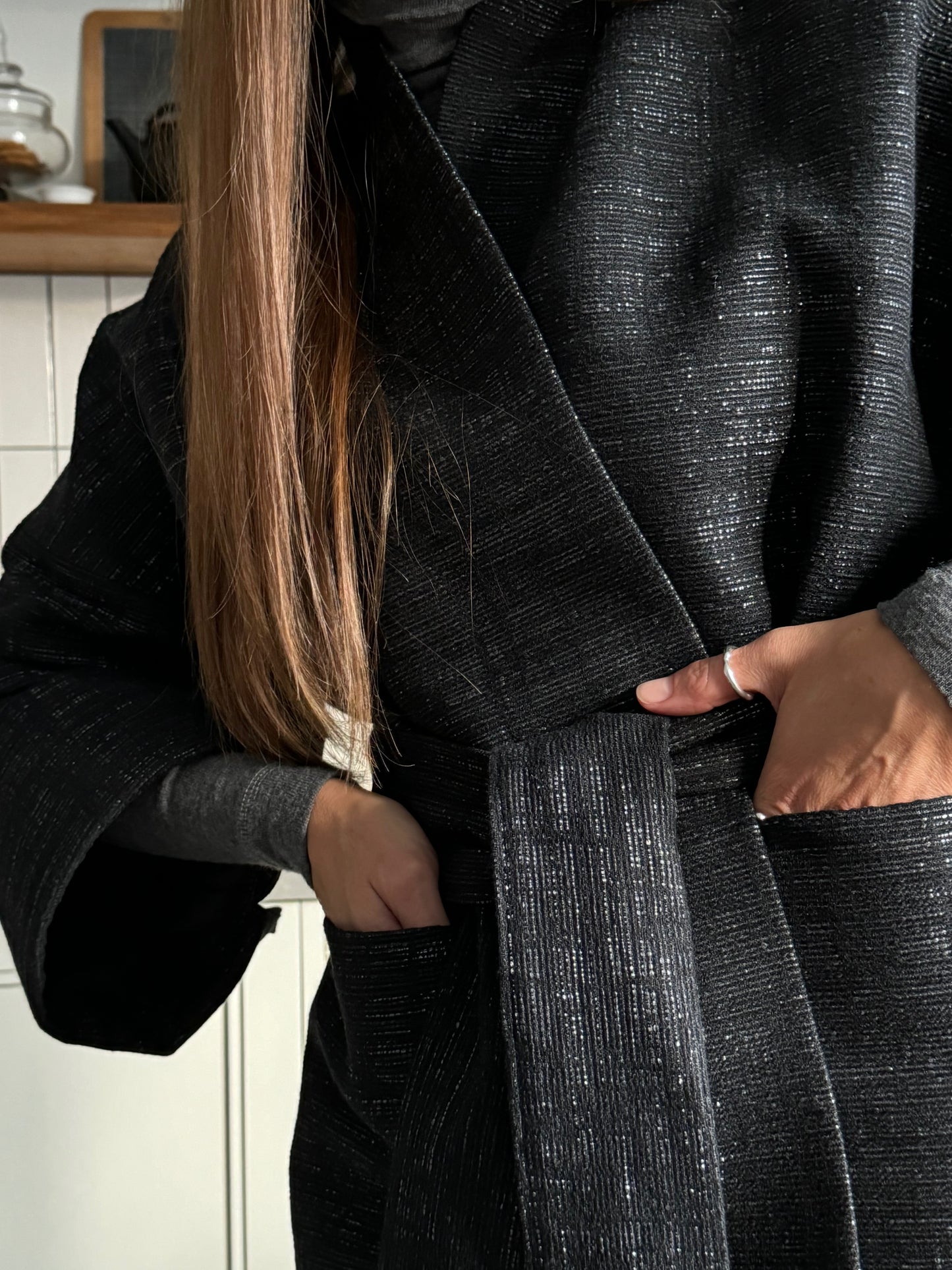 tokyo shiny boucle jacket - black 2024/2025