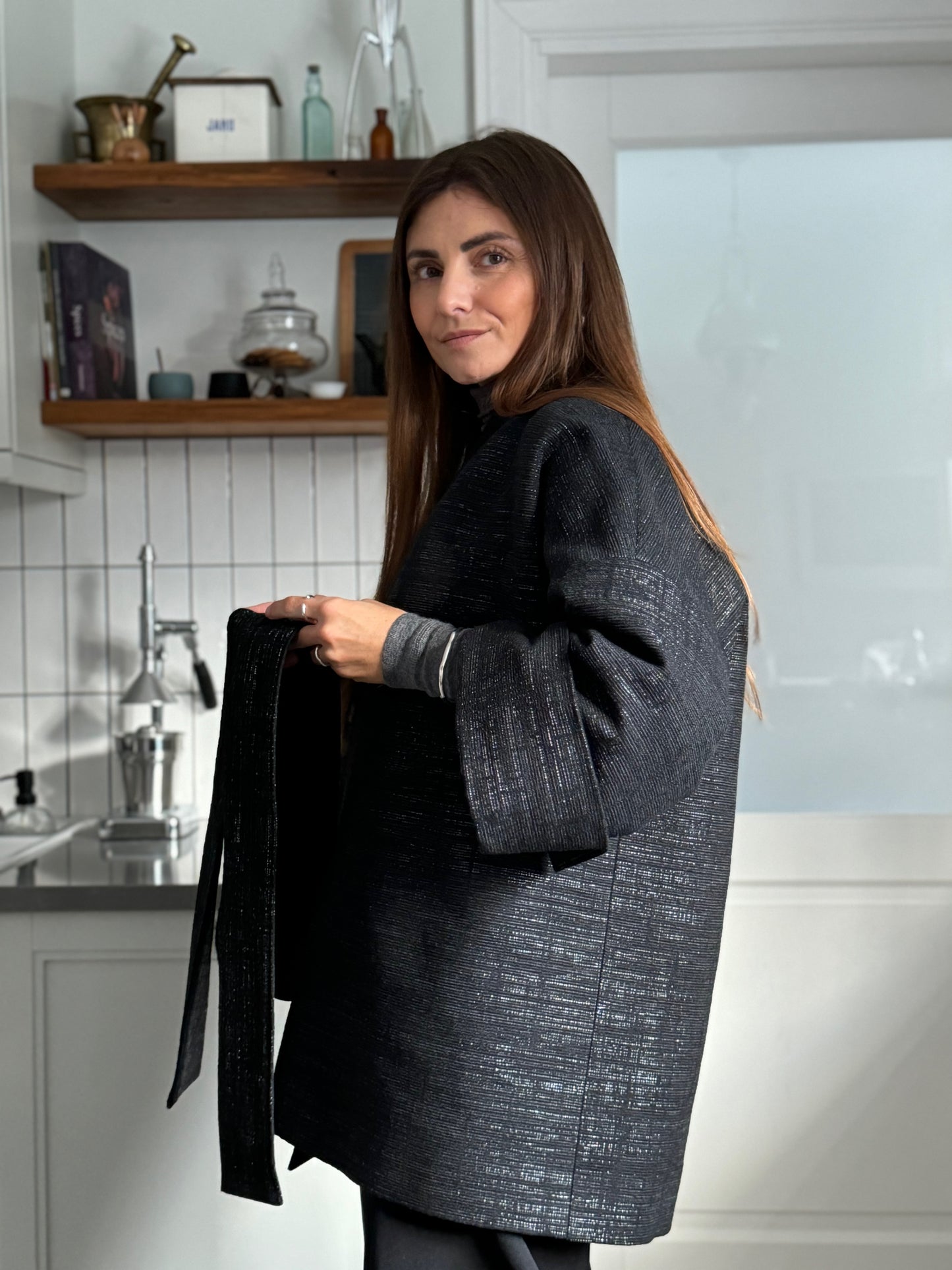 tokyo shiny boucle jacket - black 2024/2025