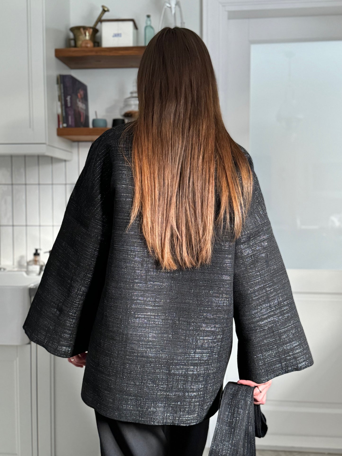 tokyo shiny boucle jacket - black 2024/2025