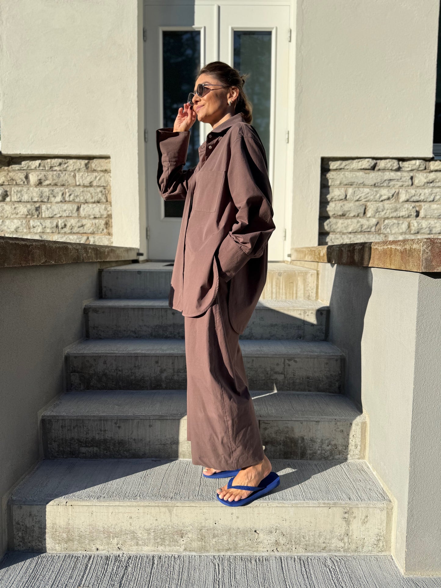 acapulco washed poplin trousers