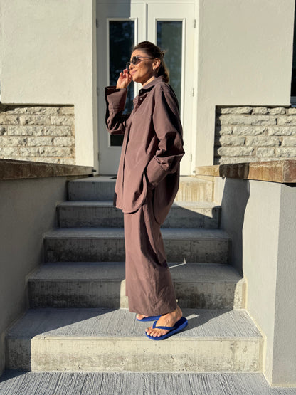 acapulco washed poplin trousers