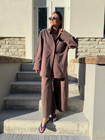 acapulco washed poplin trousers