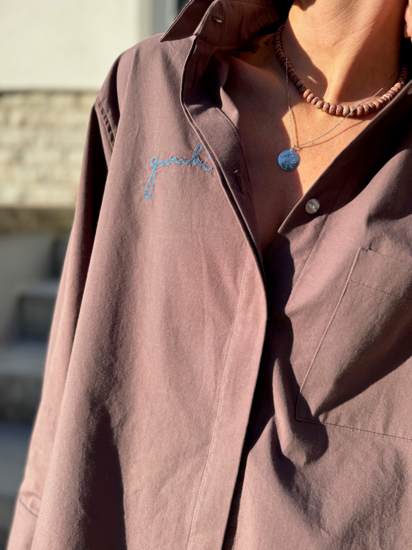 alba washed poplin shirt