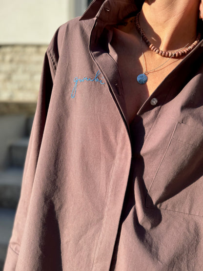 alba washed poplin shirt
