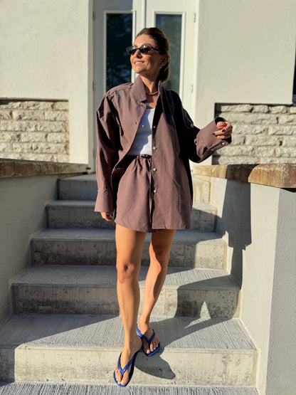 harajuku washed poplin shorts