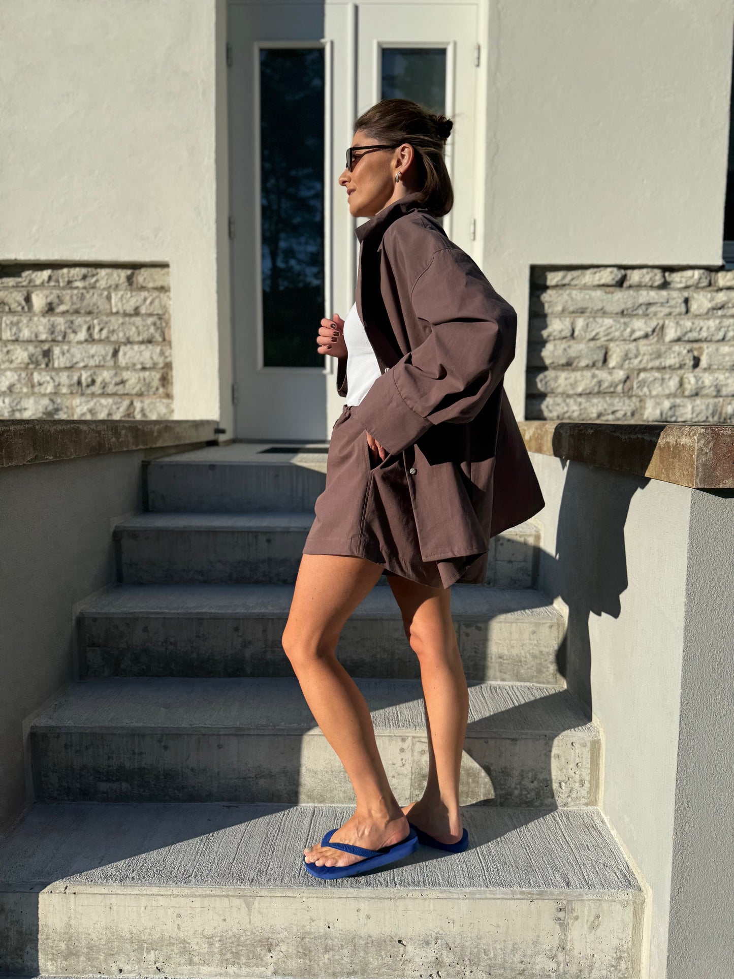 harajuku washed poplin shorts