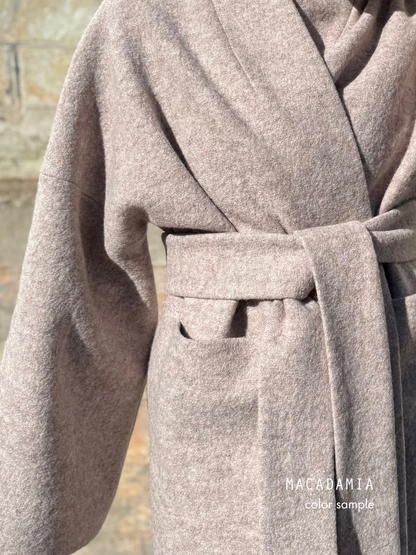 kyoto wool boucle coat