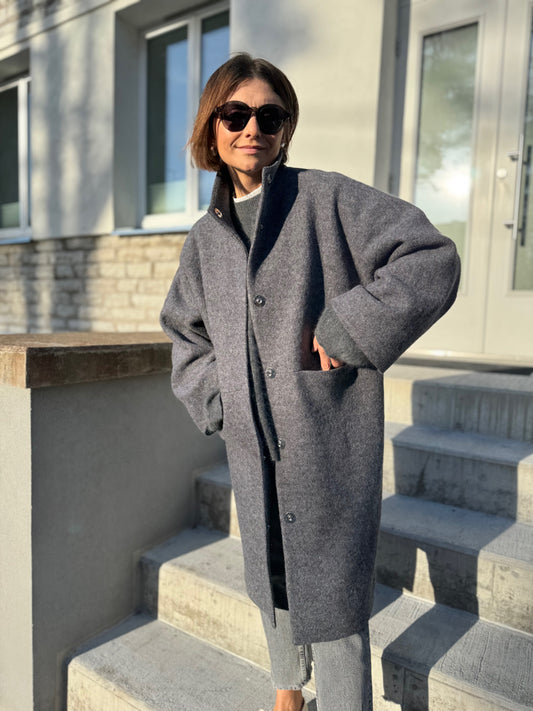 kyoto wool boucle coat