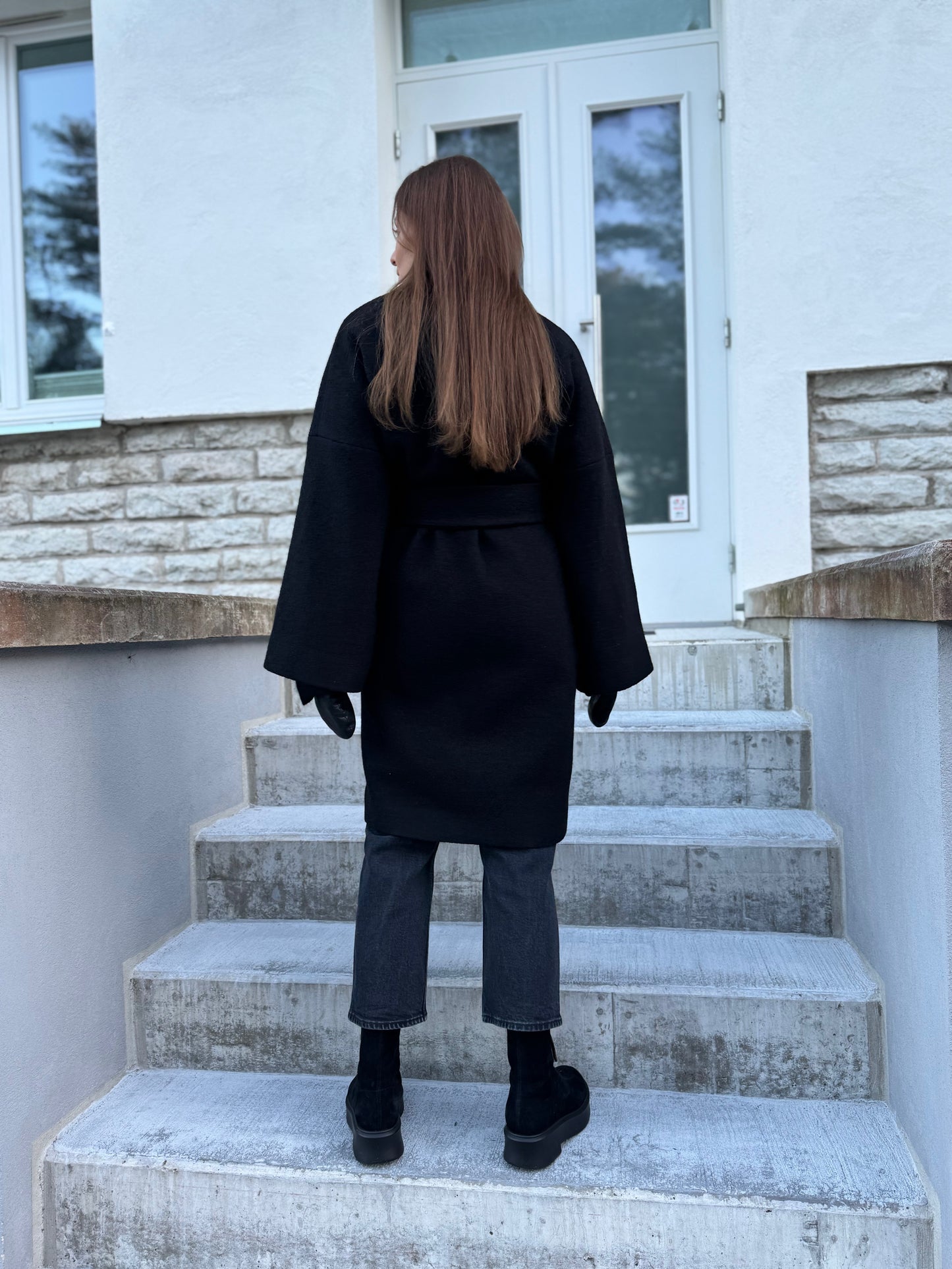 sapporo wool boucle coat