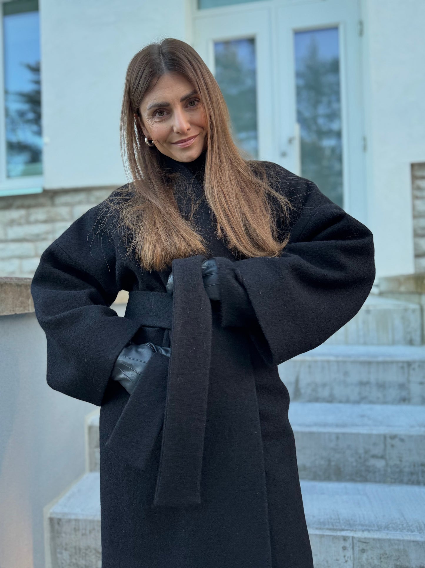 sapporo wool boucle coat