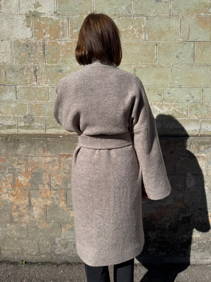 sapporo wool boucle coat