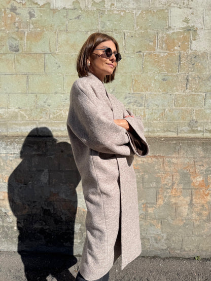 sapporo wool boucle coat