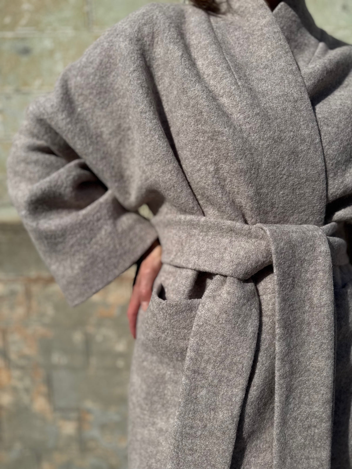 sapporo wool boucle coat