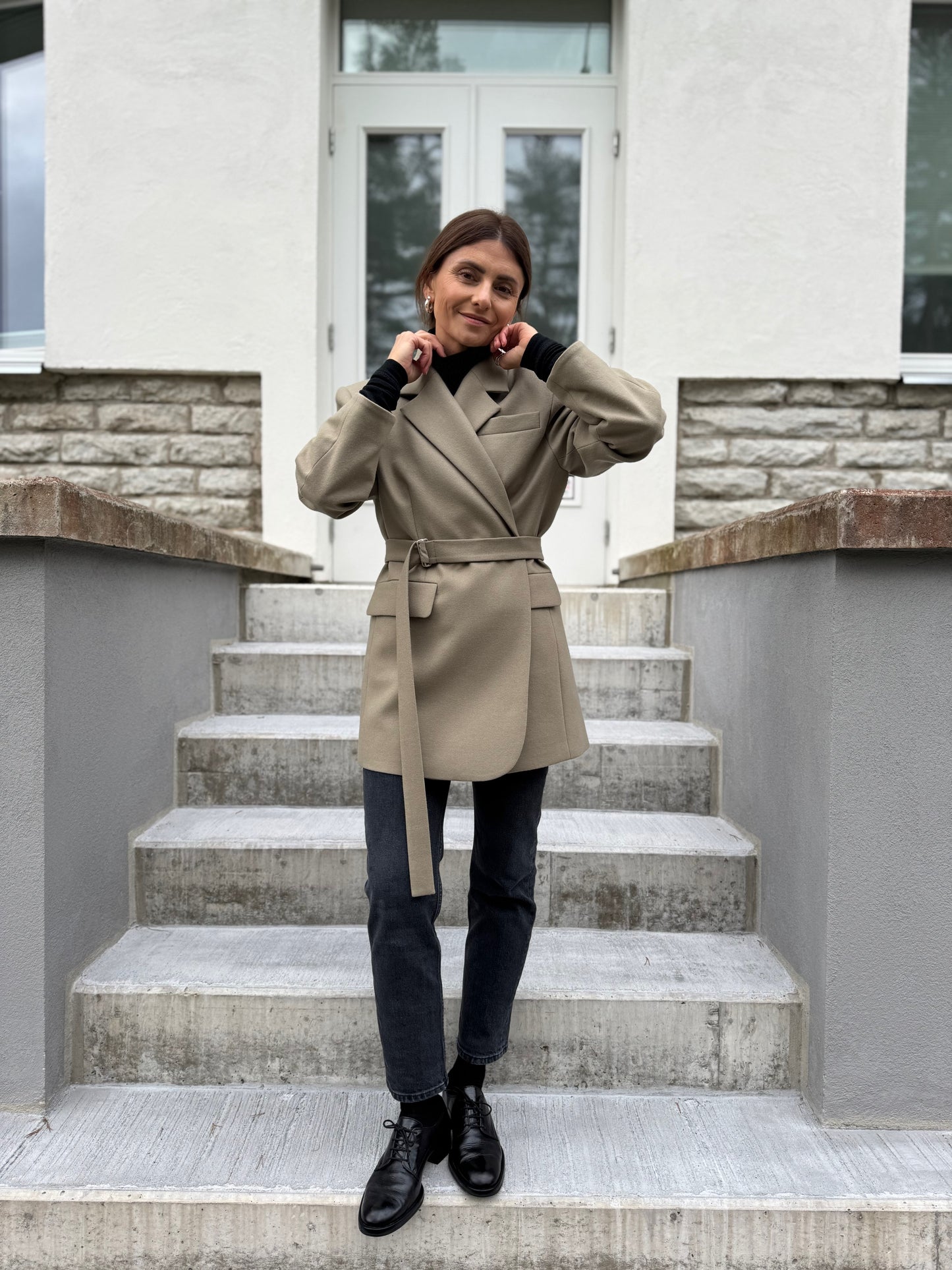 milan oversized wool blazer