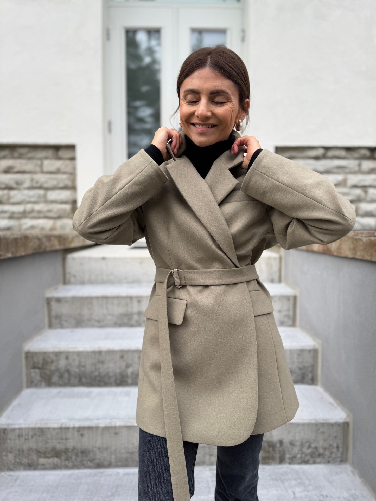 milan oversized wool blazer