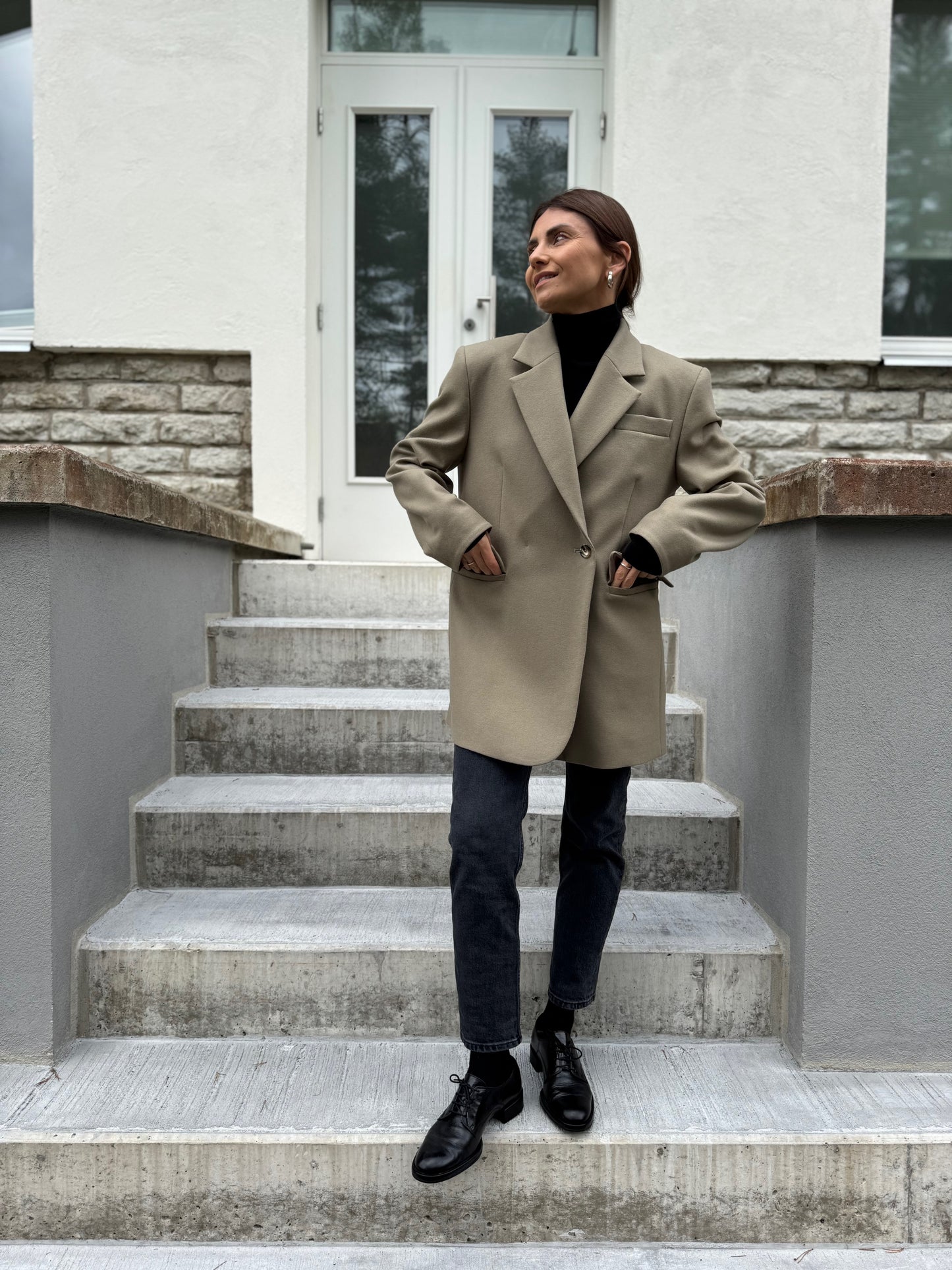 milan oversized wool blazer