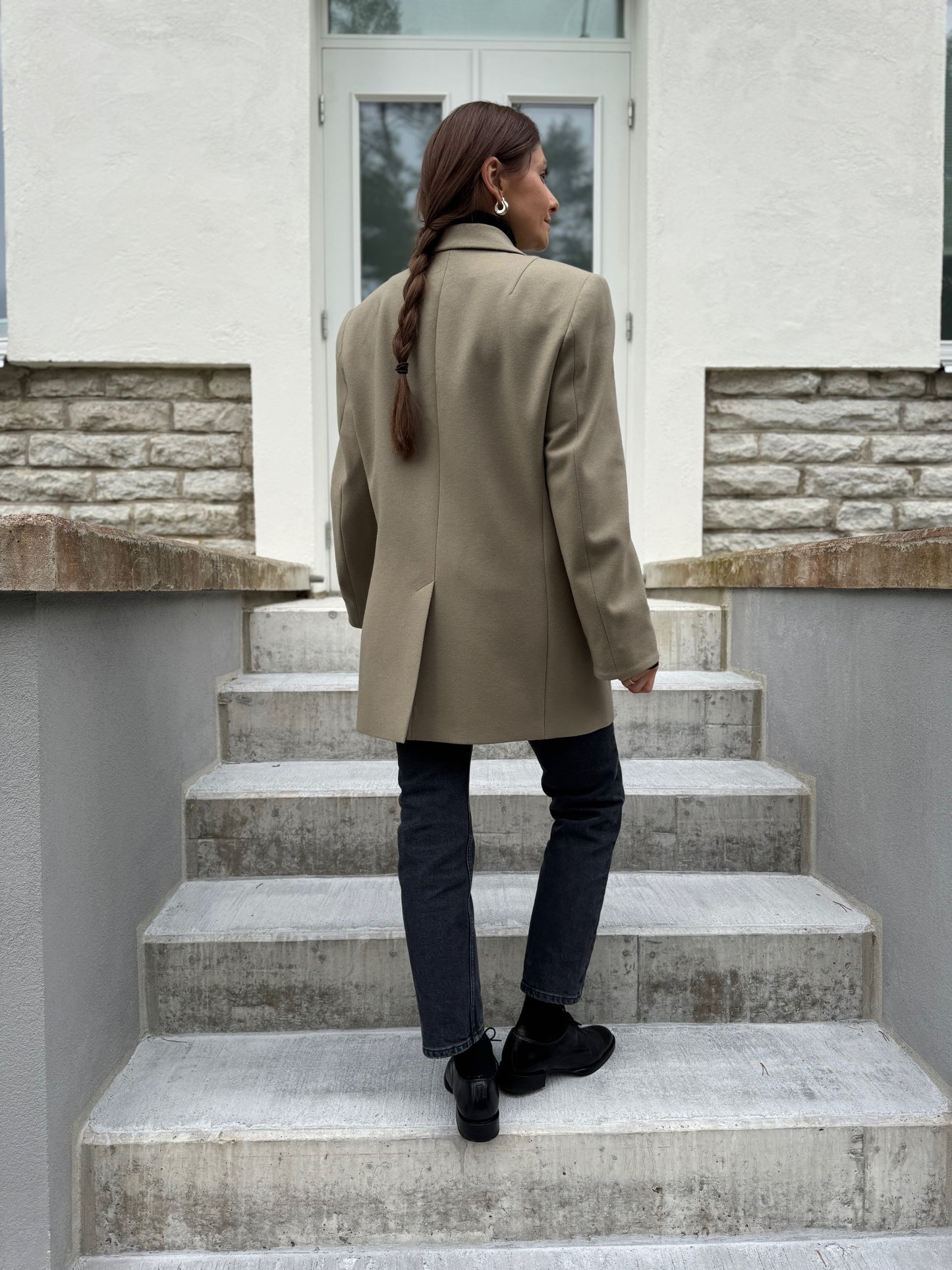 milan oversized wool blazer