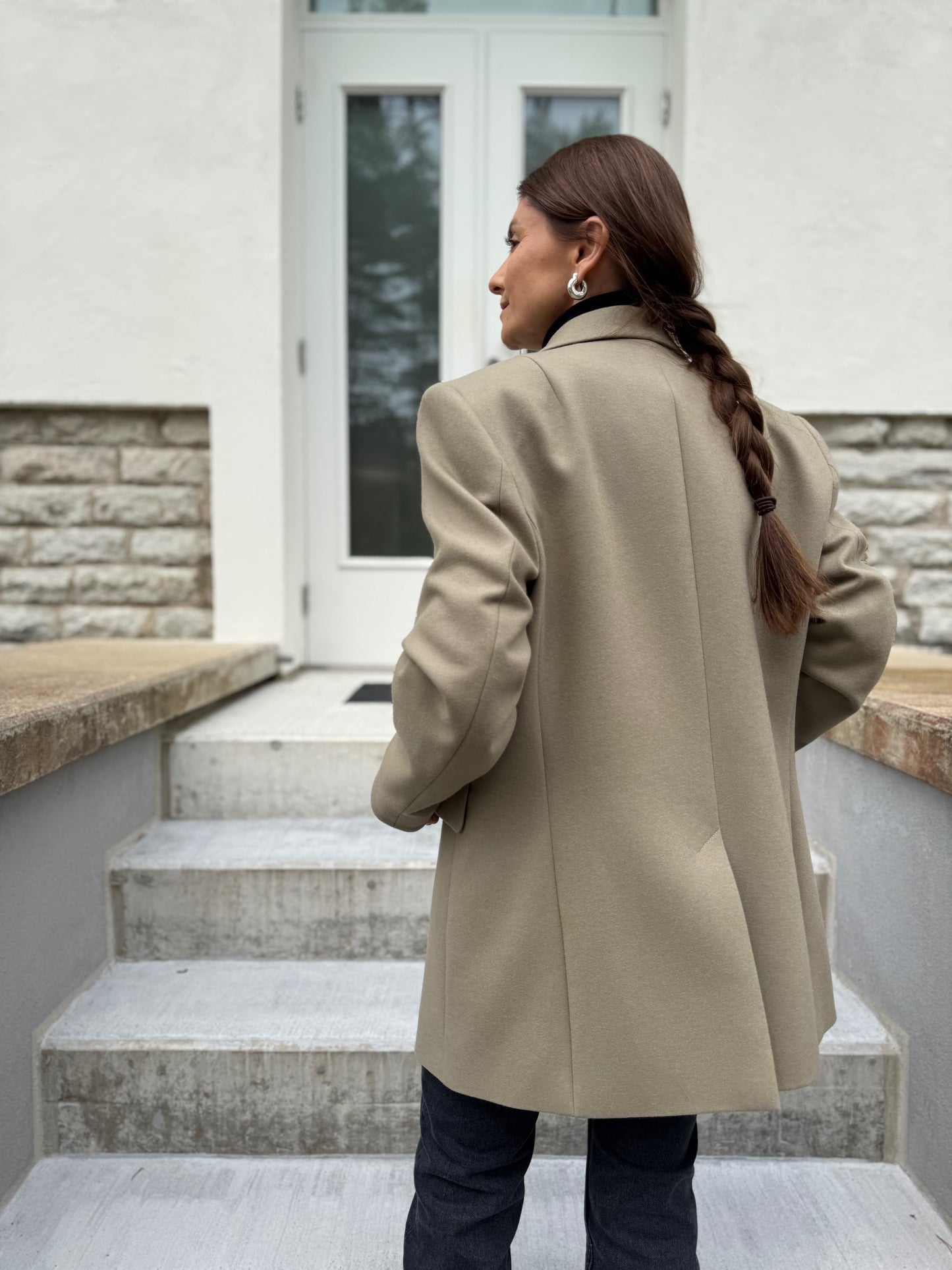 milan oversized wool blazer