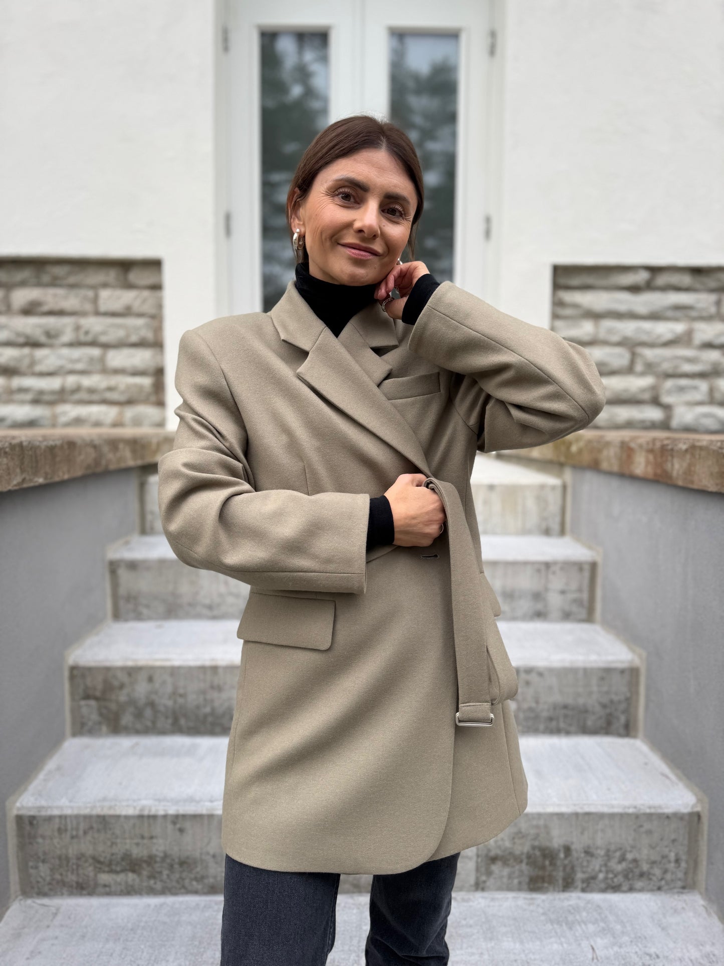 milan oversized wool blazer