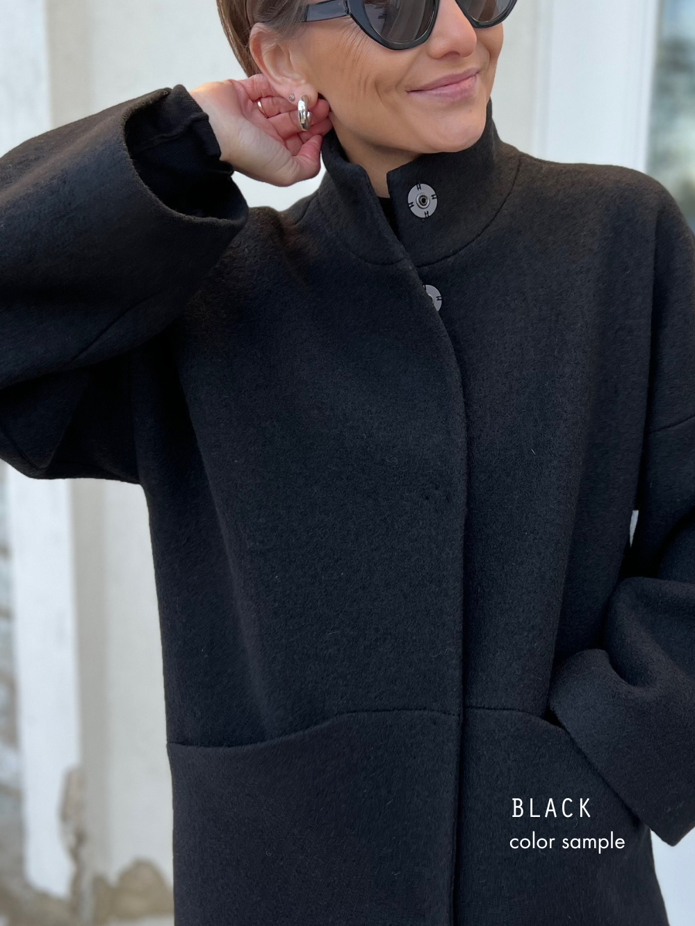 sapporo wool boucle coat