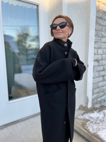 kyoto wool boucle coat