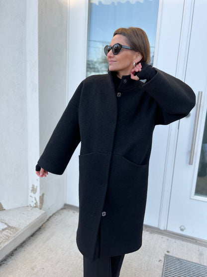 kyoto wool boucle coat